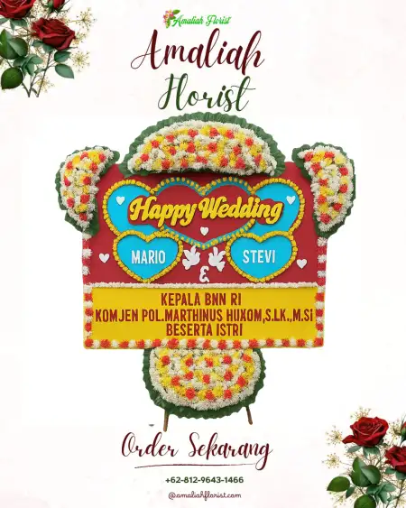 Papan Bunga Pernikahan Jugo